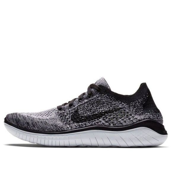 Nike Free Run Flyknit 2018 942839-101 Women's US 7.5 Black Running Shoes HAM351 - Picture 6 of 10